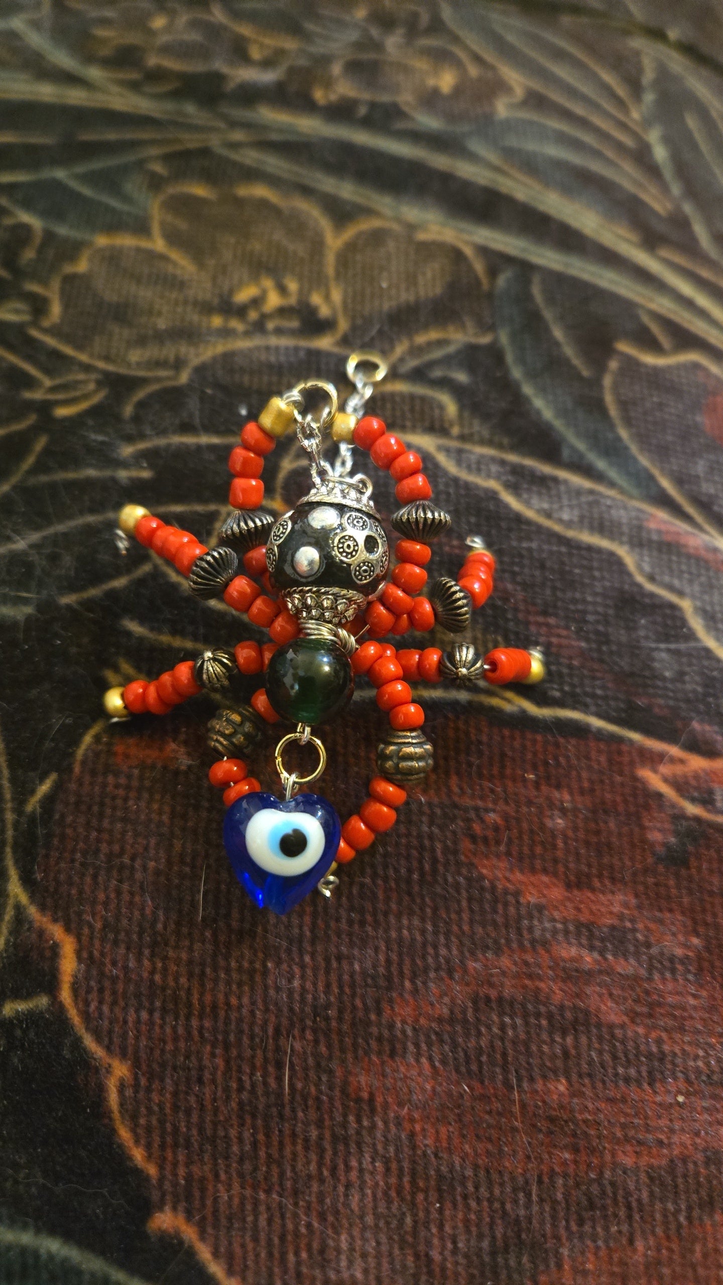 Beaded spider Keychain