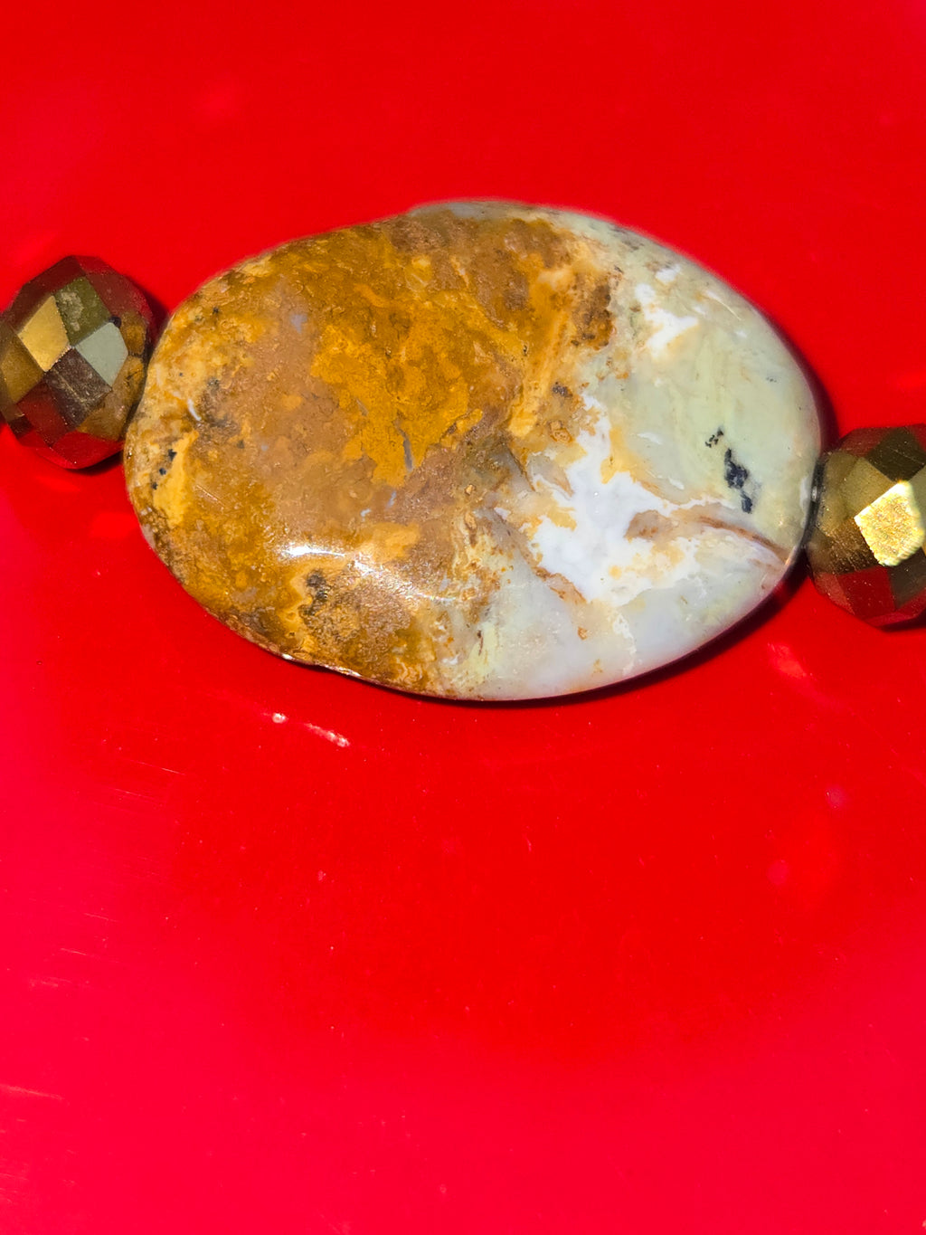 Fossil and semi-precious Stone necklace
