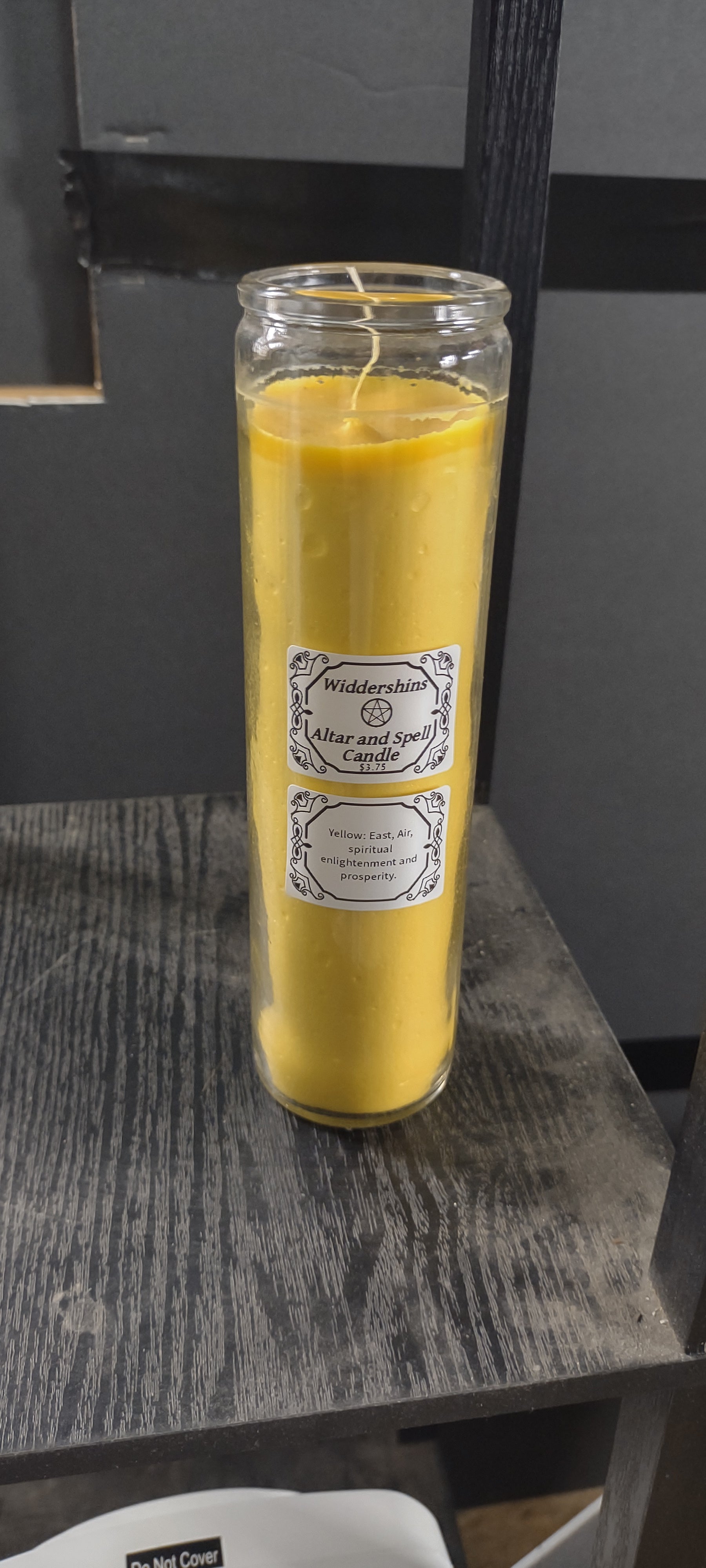 Yellow altar candle