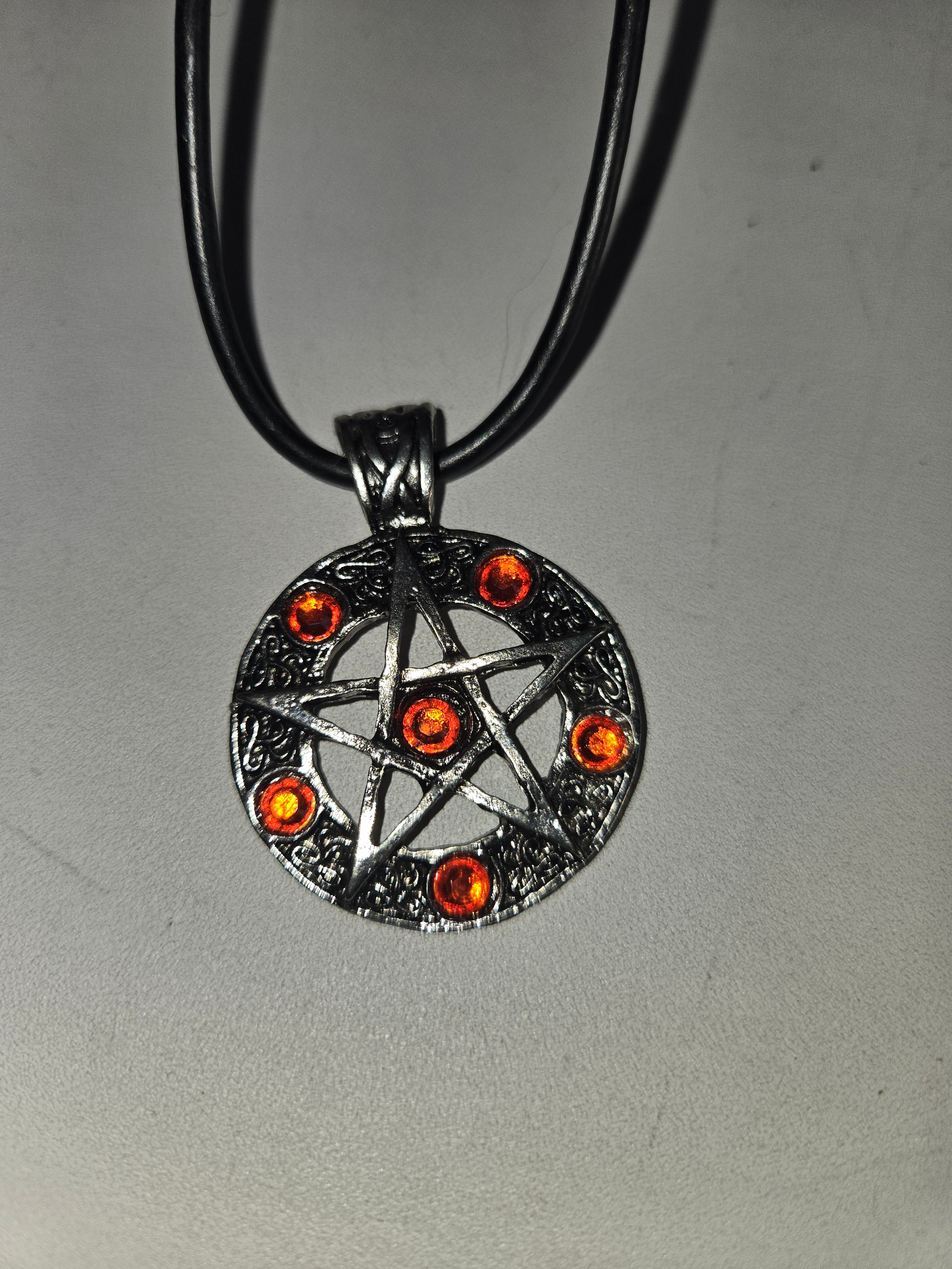Pentacle with crystal embellishments