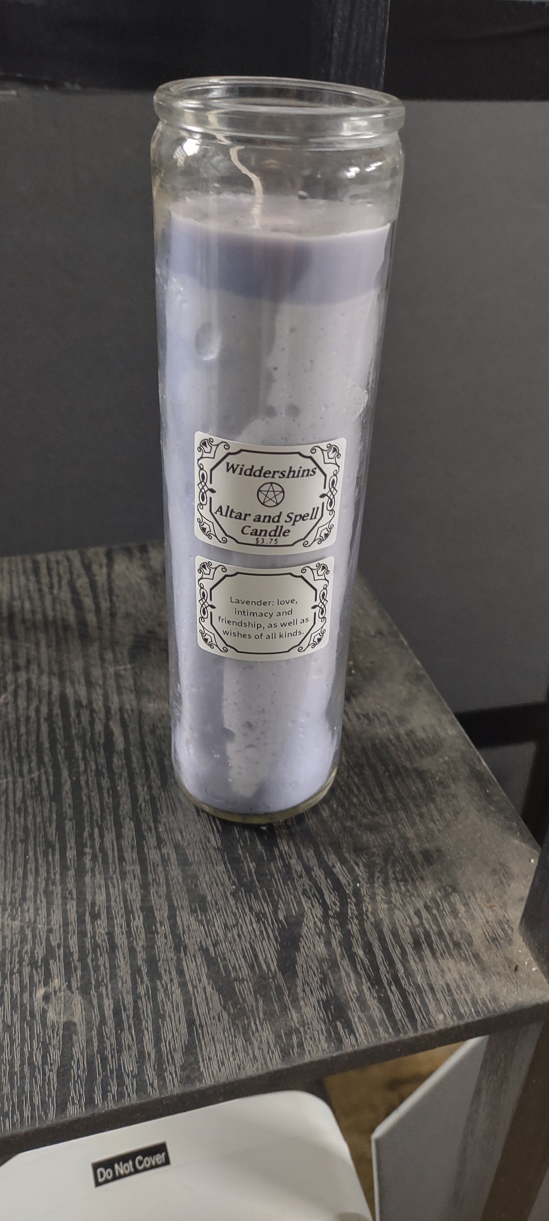 Lavender altar candle