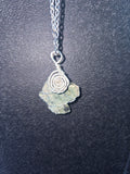 Silver wire wrapped Serpentine Stone