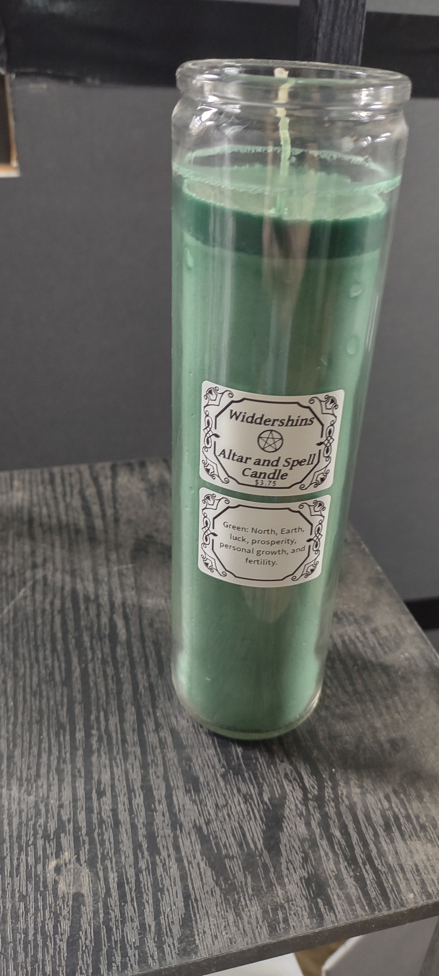 Green altar candle