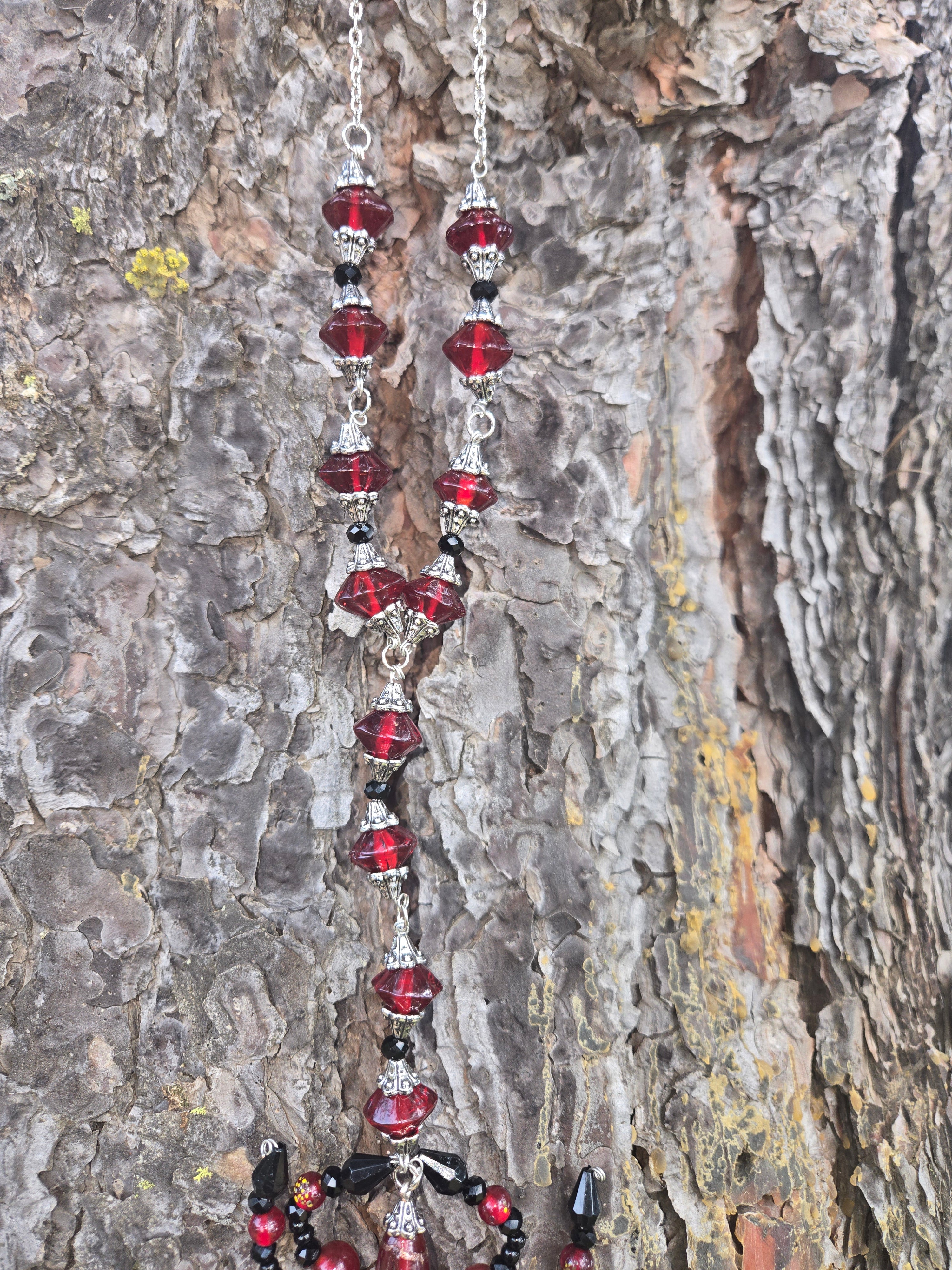 Beaded spider necklace