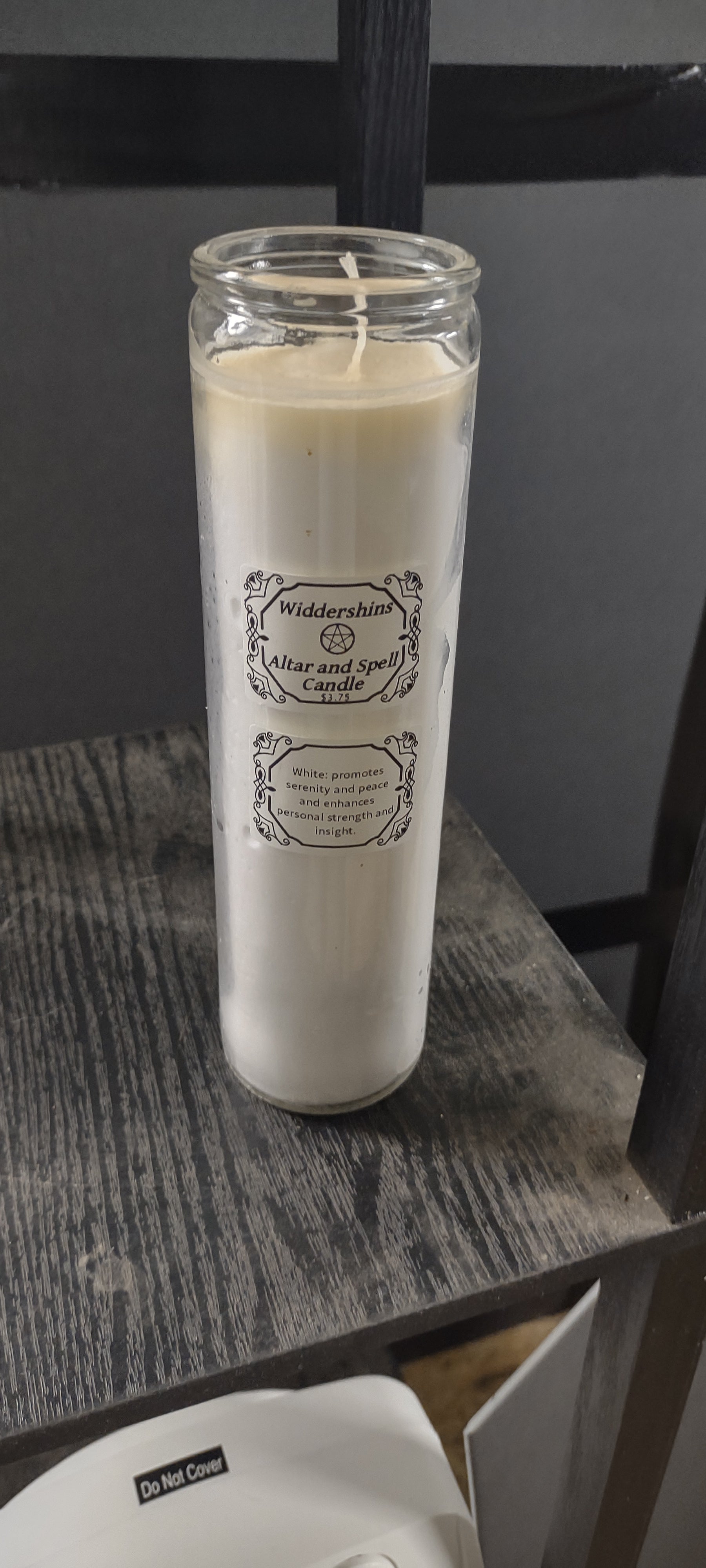 White altar candle