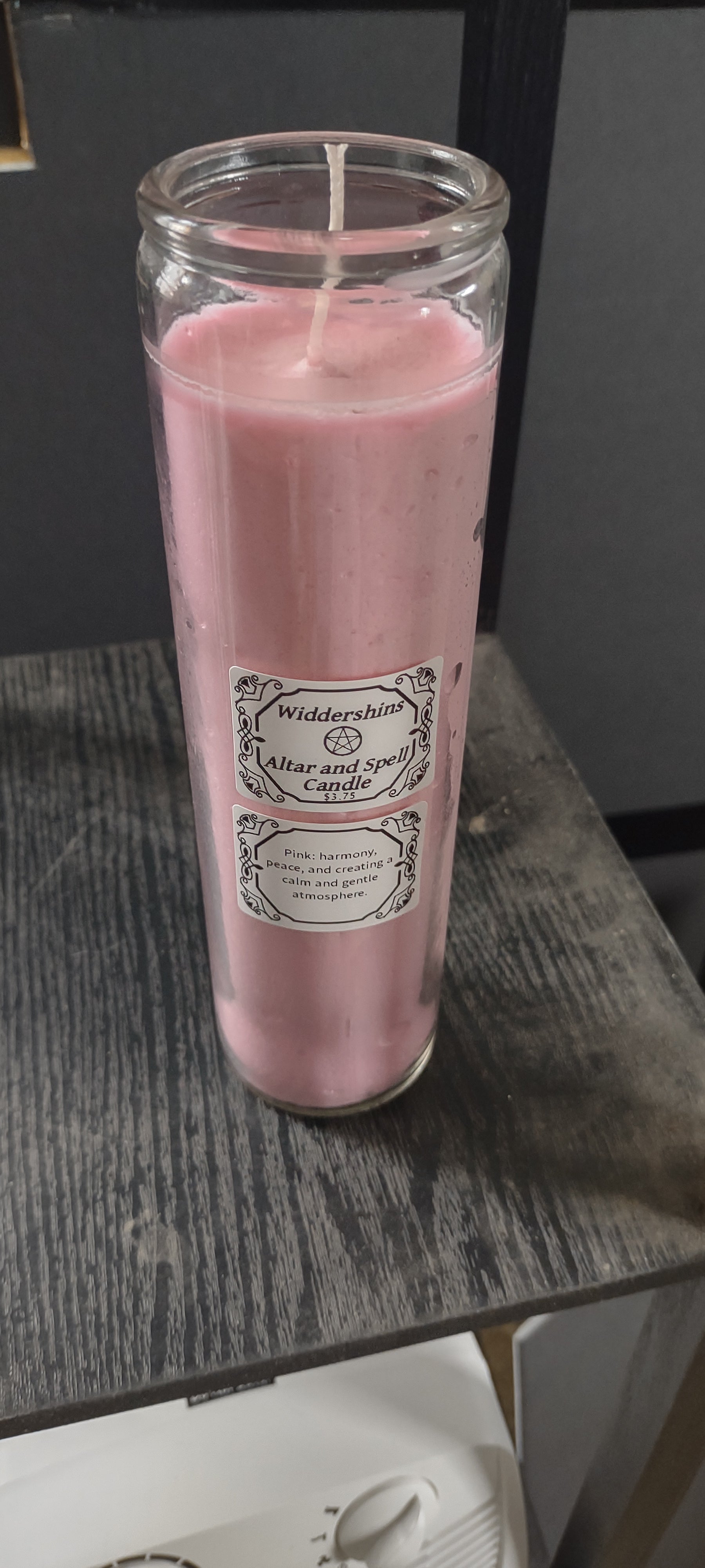 Pink altar candle