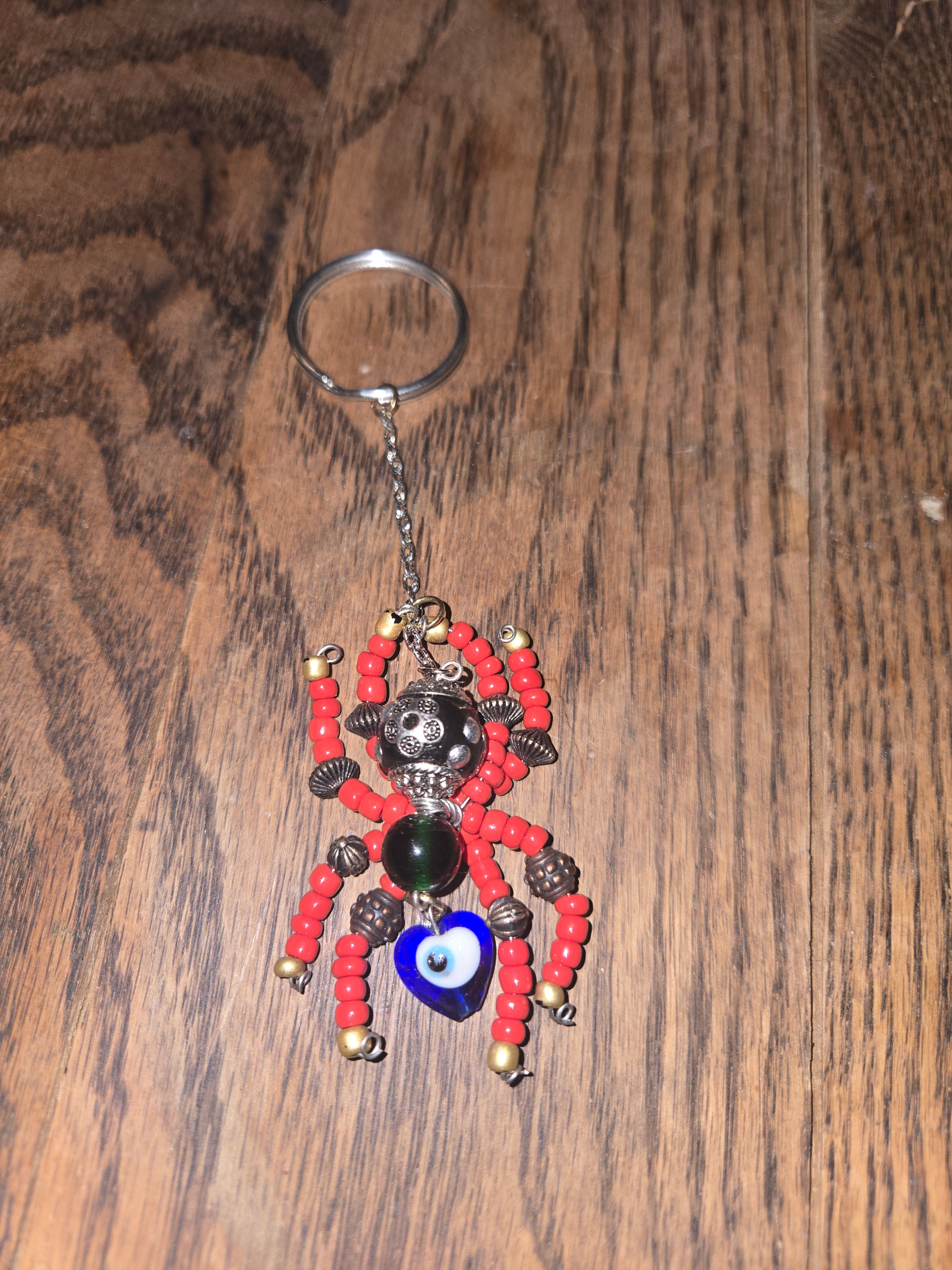 Beaded spider Keychain